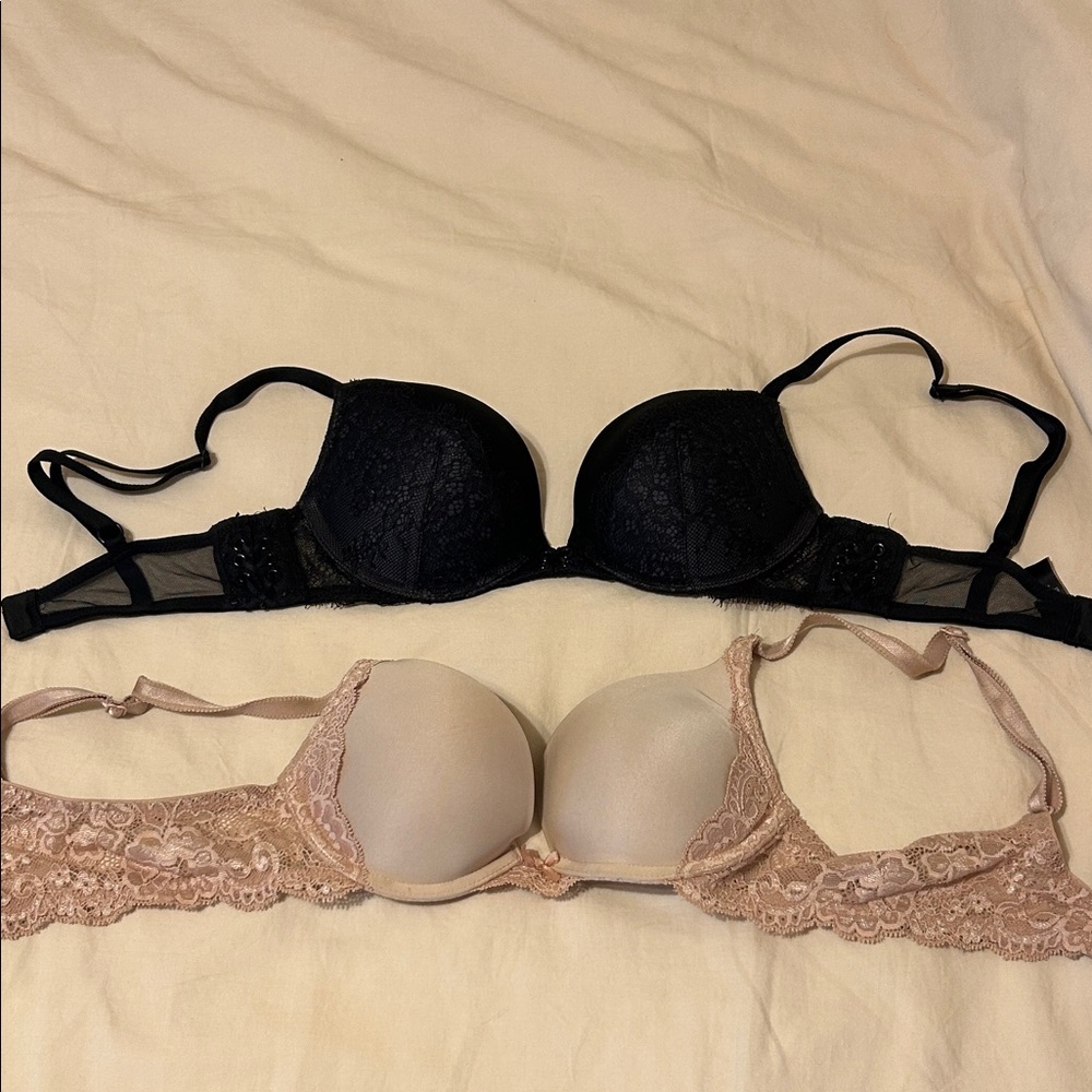 Victoria’s Secret Very Sexy and Dream Angels push-up lace bras 32A